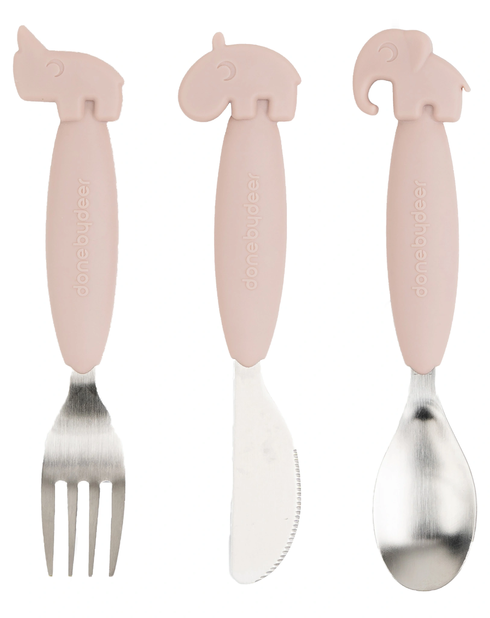Besteckset EASY-GRIP - DEER FRIENDS 3-teilig in rosa