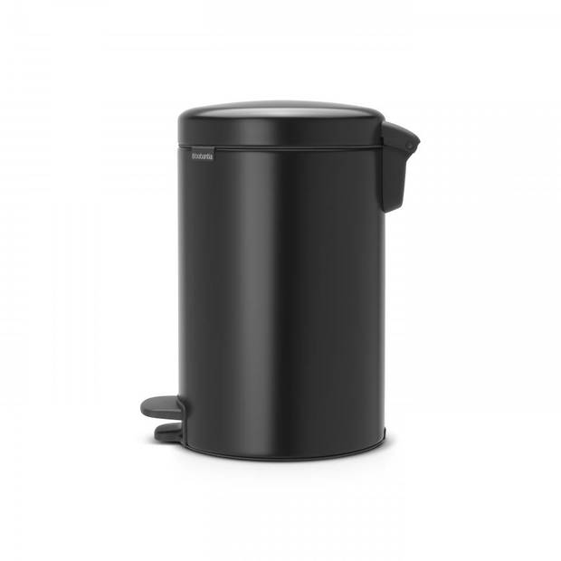 Brabantia newIcon pedaalemmer 12 liter met kunststof binnenemmer - Matt Black