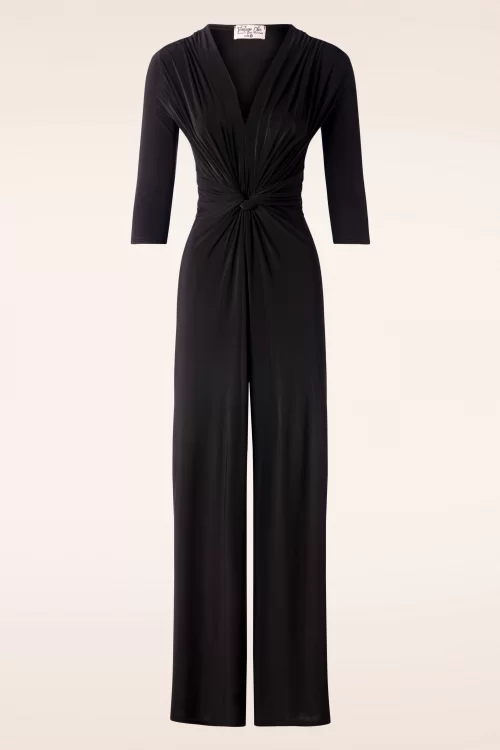 Vintage Chic for Topvintage Callie Knot jumpsuit in zwart