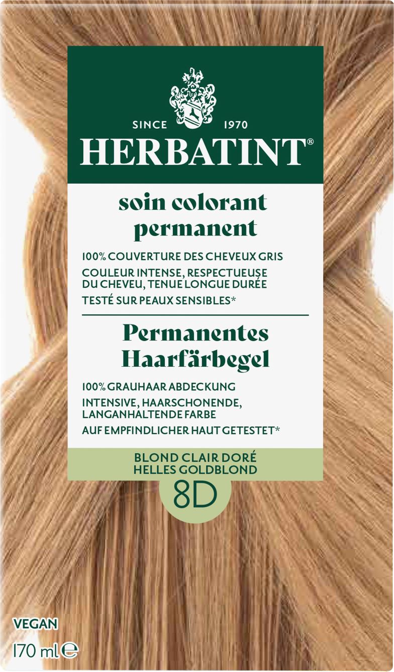 HERBATINT Haarfärbegel<br>170 ml, Flasche, Gel, 8D Helles Goldblond