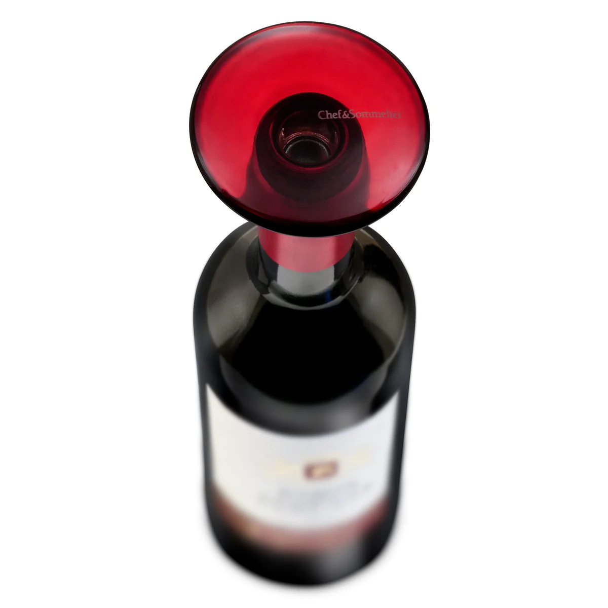 Blanc & Rouge - Bouchons en verre blanc & rouge Chef et sommelier