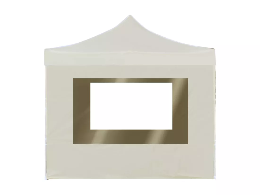 Tente de réception pliable avec parois Aluminium 3 x 3 m Crème