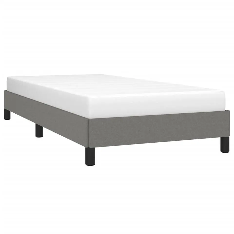 vidaXL - Bed frame zonder matras - Donkergrijs - Stof - 90x190 cm