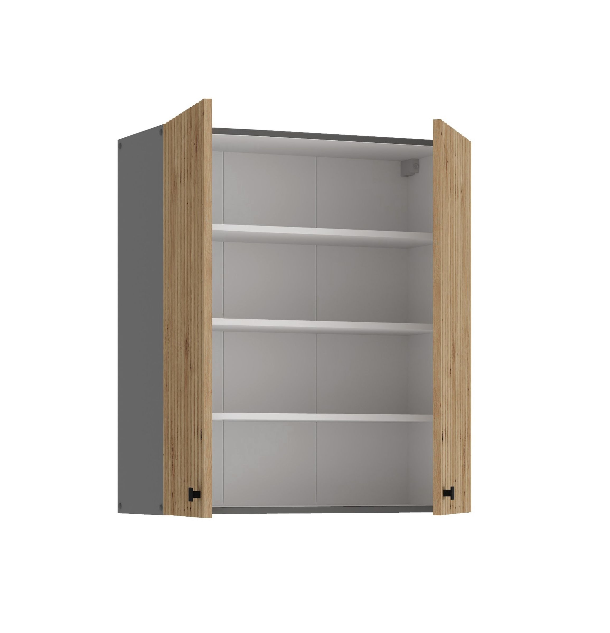 Küche AVA Artisan Hängeschrank 80 cm Lamellenoptik Küchenzeile Einbauküche