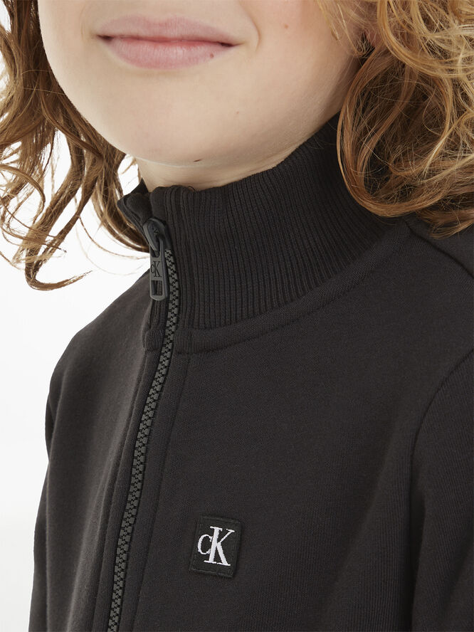 Calvin Klein MONOGRAM MINI BADGE ZIP-THROUGH Ck black