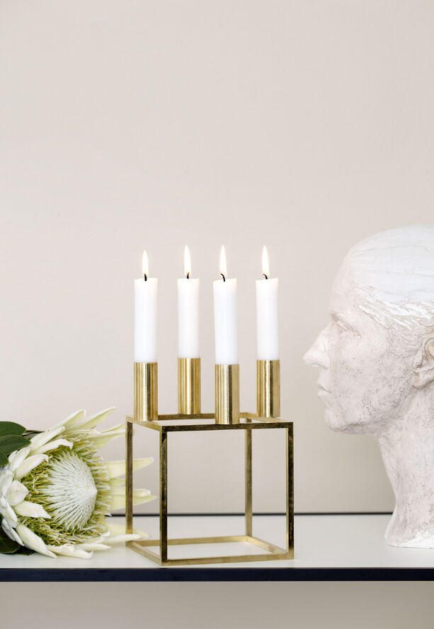 Audo Copenhagen Kubus 4, Candle Holder, Gold-plated Messing/guld
