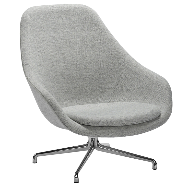 Hay About a Lounge Chair High AAL91 fauteuil hallingdal 130, onderstel gepolijst aluminium
