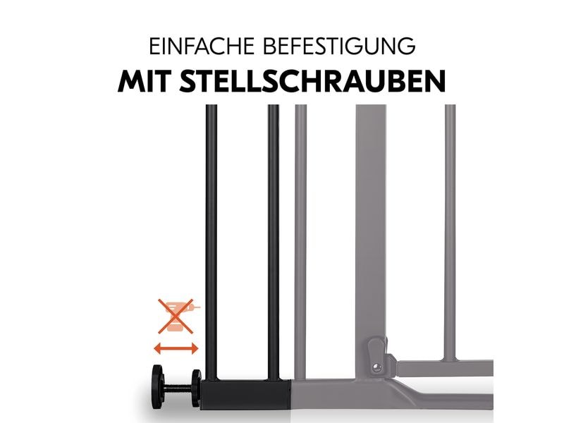 Hauck Verlängerung Türschutzgitter 9 cm Schwarz Safety Gate Extension für gängige Hauck Schutzgitter