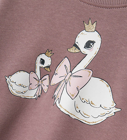 Name It Sweatshirt - NmfValona - Elderberry/Schwäne