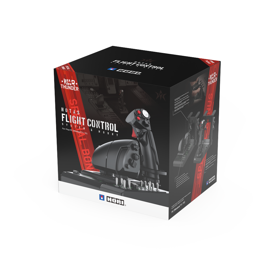 HORI - HORI HOTAS Flight Control System & Mount for PC (Windows 11/10) High-End Flight Stick & Throttle for PC Flight Sims