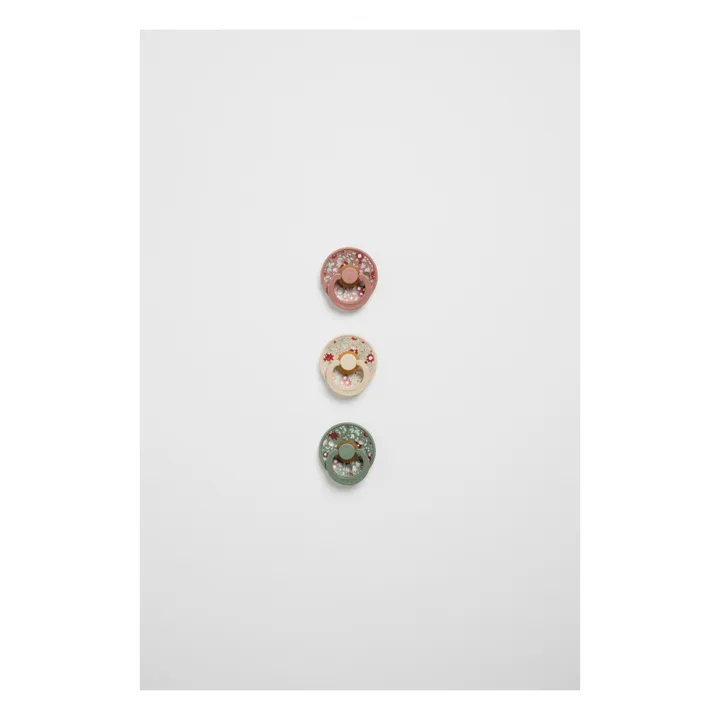 Bibs Tétines en caoutchouc naturel Bibs x Liberty - Set de 2 | Terracotta