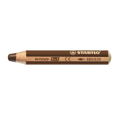 STABILO Woody 3 in 1 - Crayon de couleur pointe large - marron