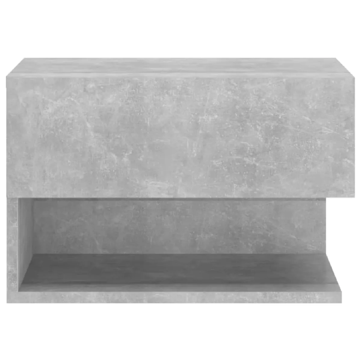 vidaXL Table de chevet murale - Gris Béton