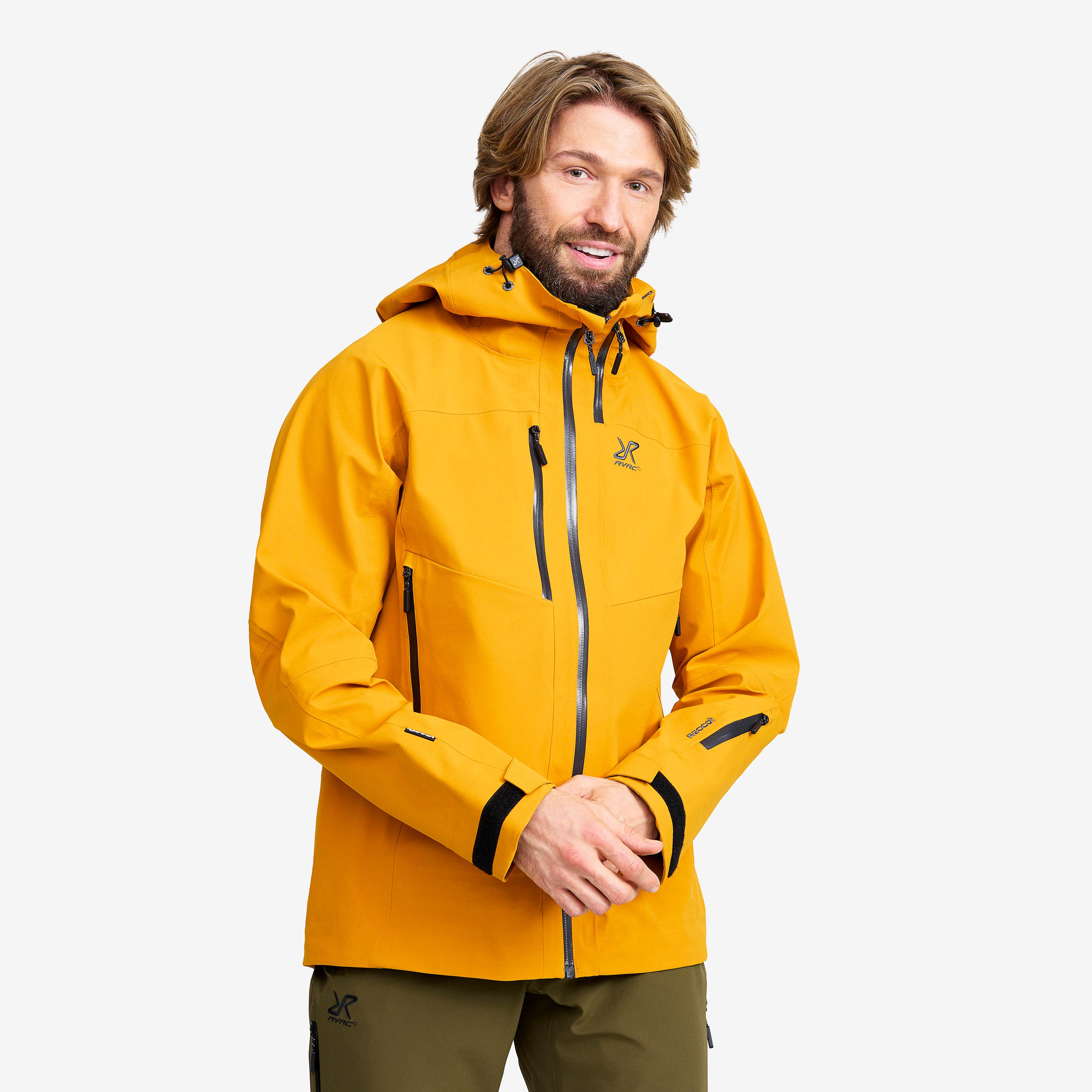 Cyclone 3L Shell Jacket Herre Golden Yellow