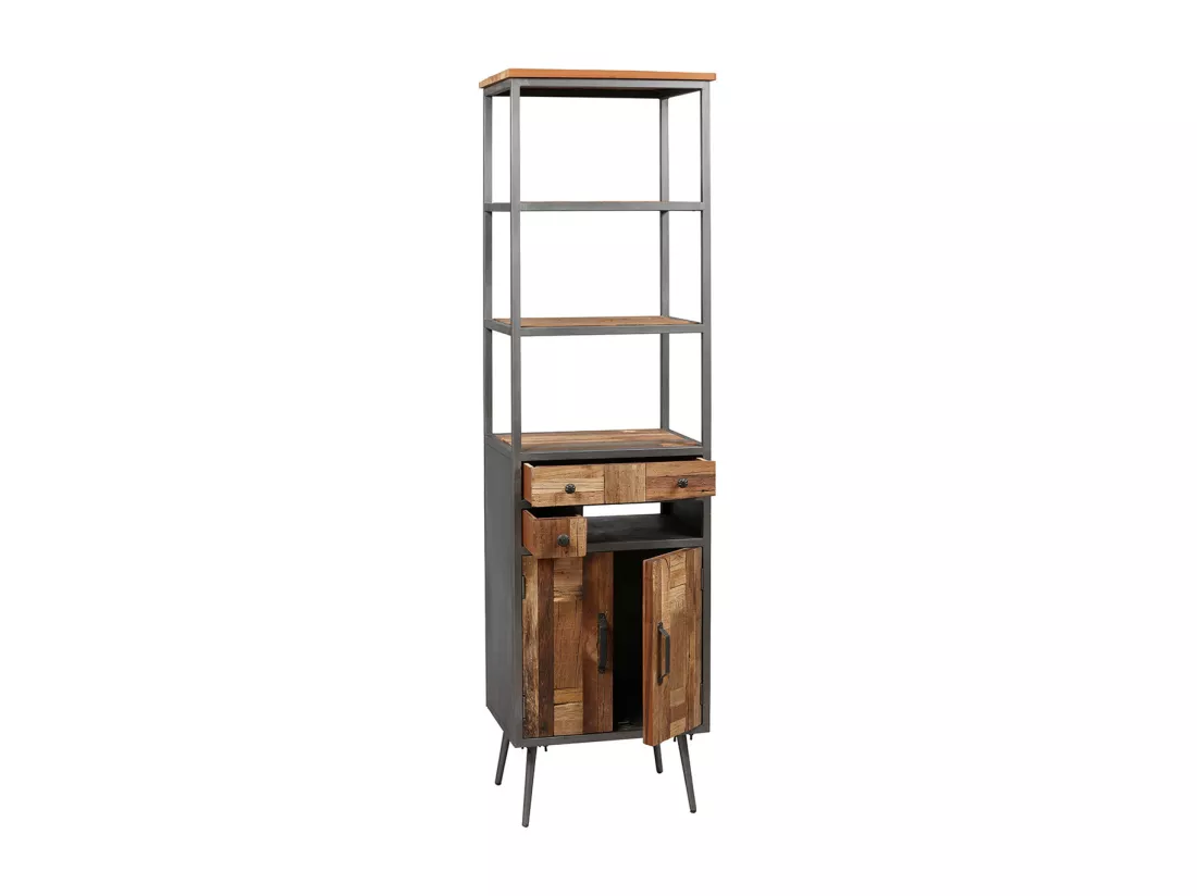 LEONARD - Meuble de Rangement 2 Portes 2 Tiroirs