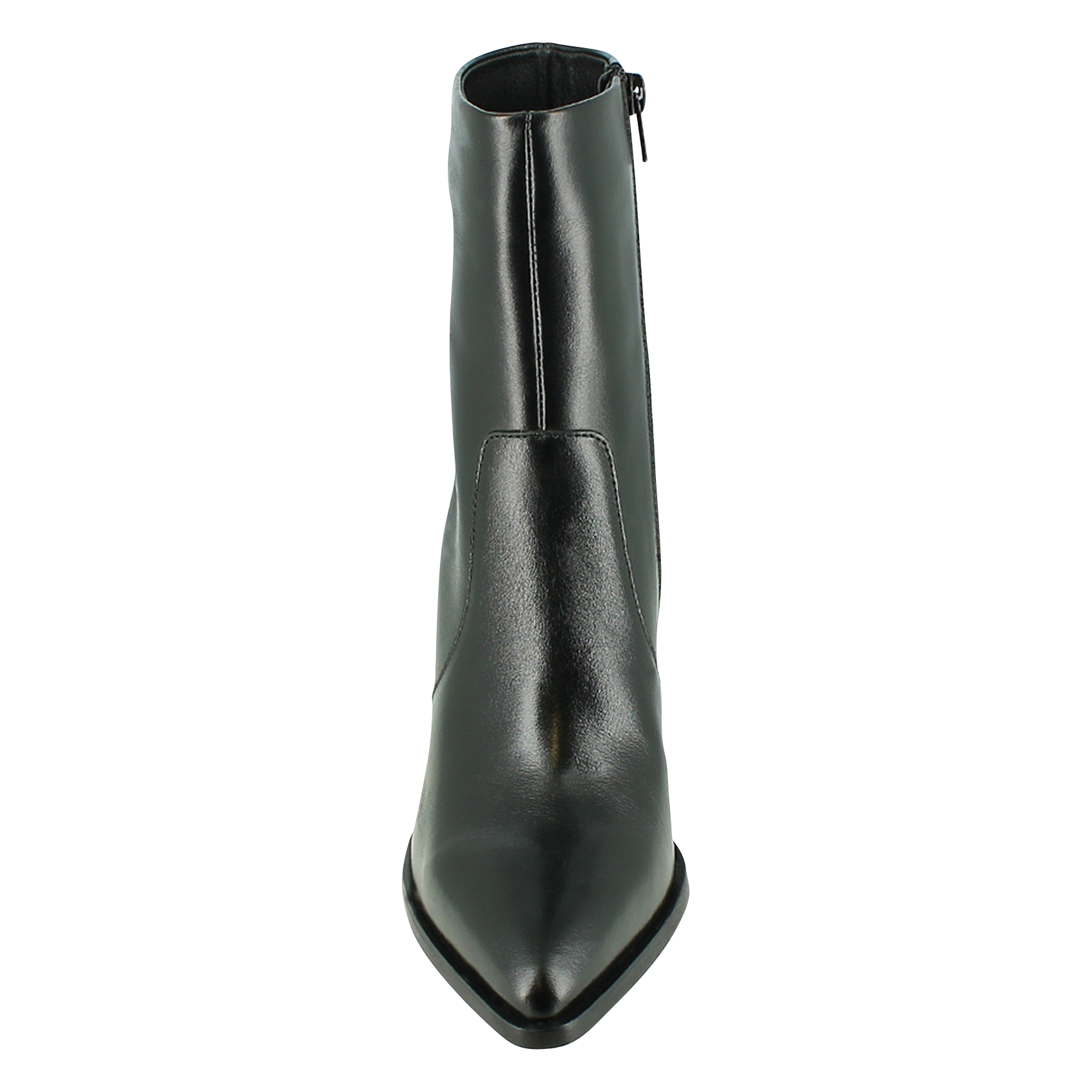 PERLE - Bottines à talons en cuir | Noir