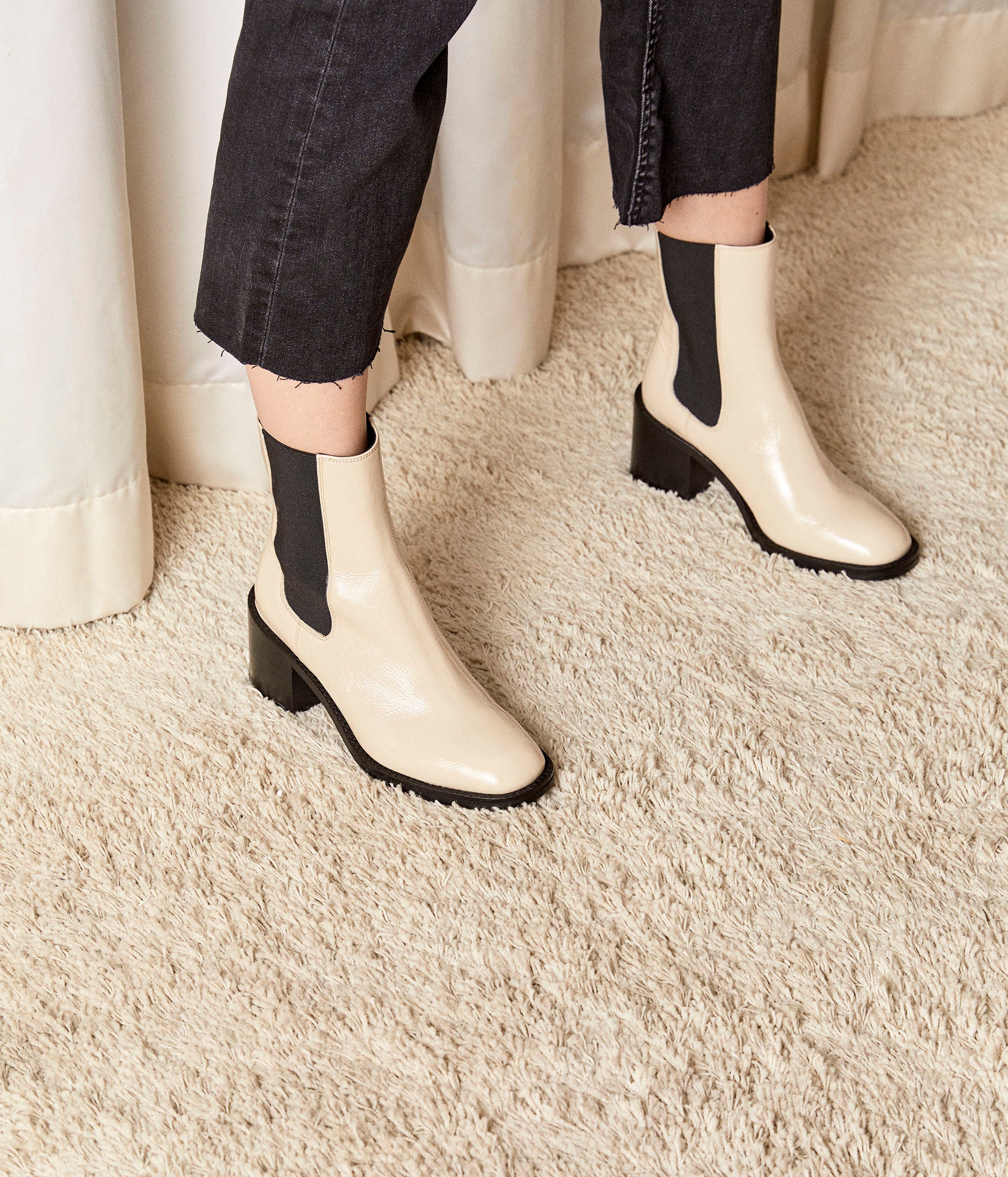 Chelsea boots écru Ophelia