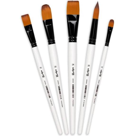 Darwi For You set de 5 pinceaux larges - Blanc