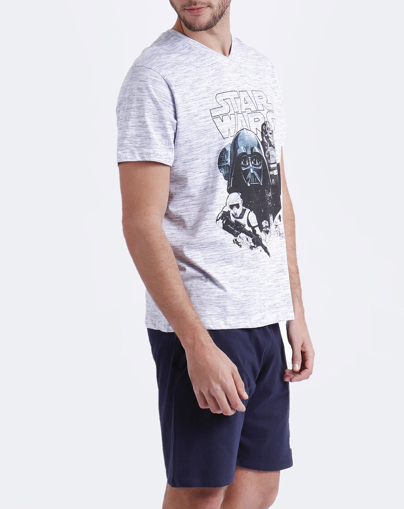 Star Wars Pyjama T-Shirt & Short Anatole blanc/bleu marine