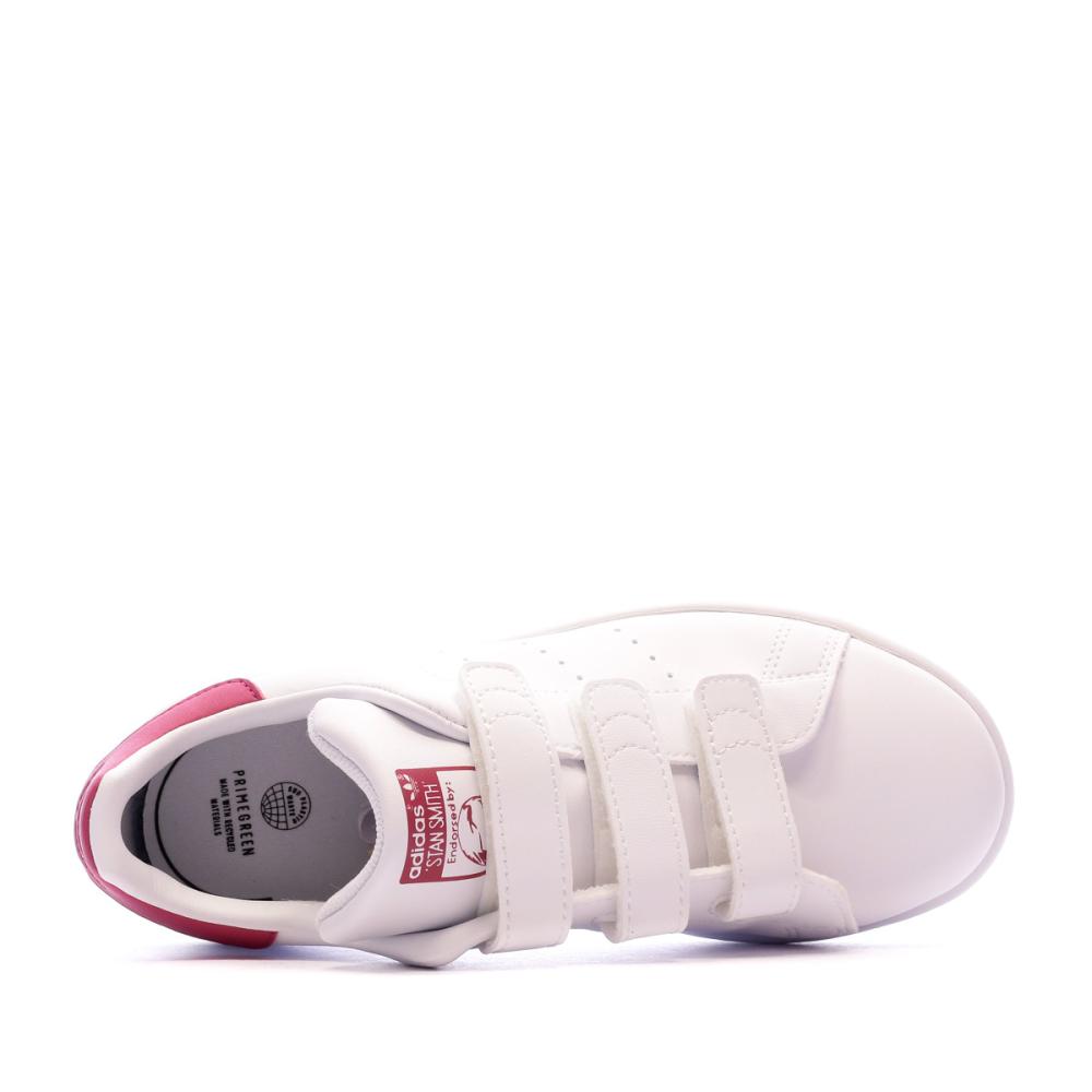 Adidas Stan Smith Baskets Blanc/Rose Fille Adidas