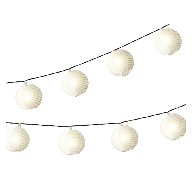 10er LED-Solarlichterkette - Lampions - ca. 4,5 m