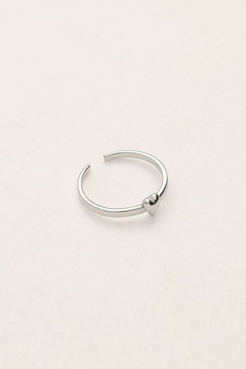 Pink ring met klein hartje