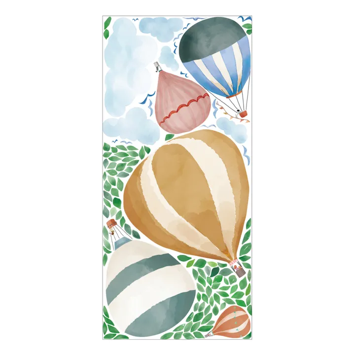 MIMI'lou Sticker géant Montgolfière Aquarelle