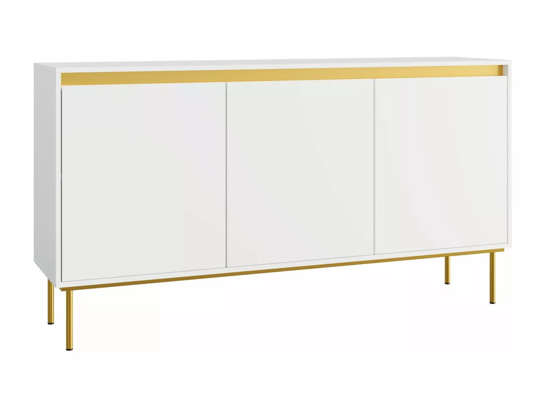 Buffet Comfivo Coretro 100, Doré|Blanc, 86x160x40cm, Stratifié