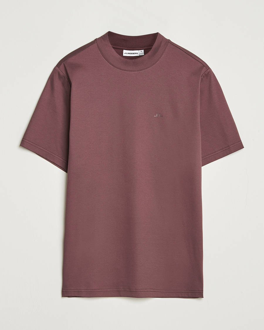J.Lindeberg Ace Mock Neck T-Shirt Huckleberry