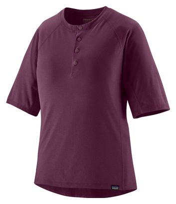 T-Shirt Femme Patagonia Cap Cool Trail Bike Henley Violet