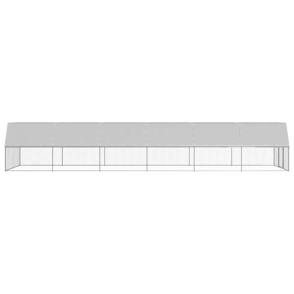 galinheiro de aço galvanizado vidaXL 2x10x2 m
