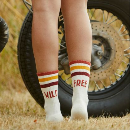 Chaussettes Wildust WILD FREE - Blanc / Rouge