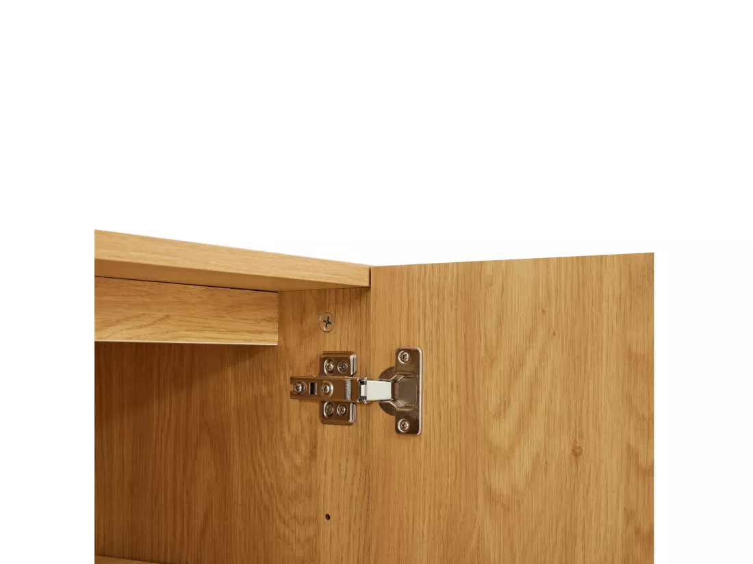 Buffet avec 2 portes et pieds en métal, buffet design linéaire 100*40*70cm VAIKNELS