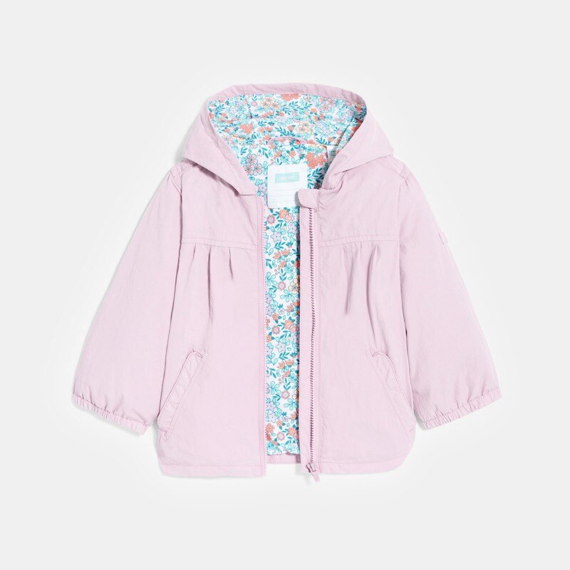 Veste à capuche rose bébé fille Mauve Violet