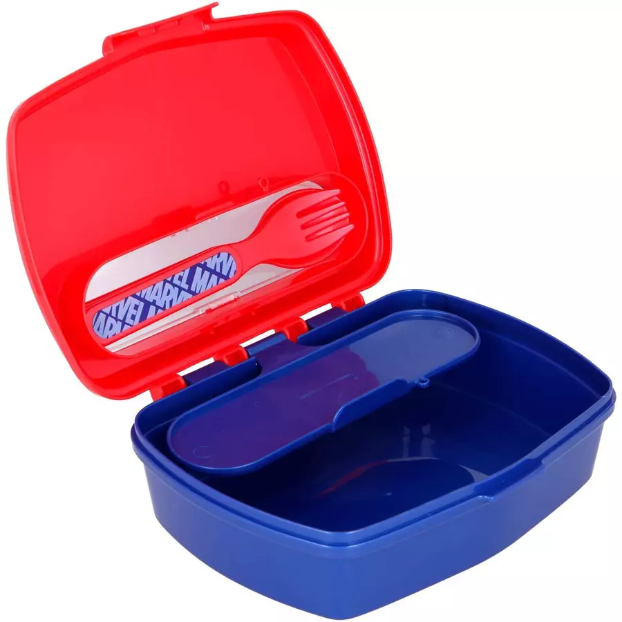 Stor Lunchset Avengers Comic Heroes 3er Set blau-rot