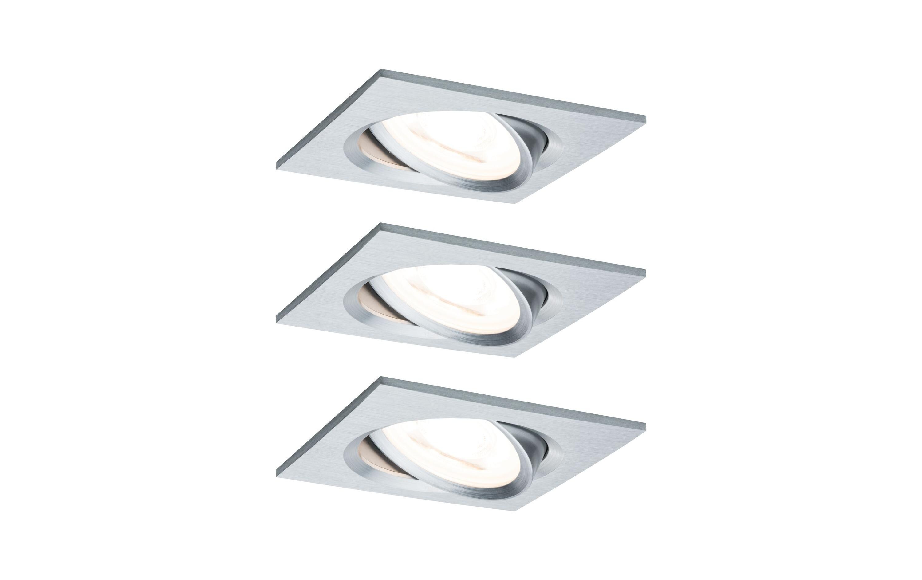 Einbauspot Nova Coin 3-Stepdim Set, 3 x 6 W, 2700 K, SilberLED Einbauspot Basisset