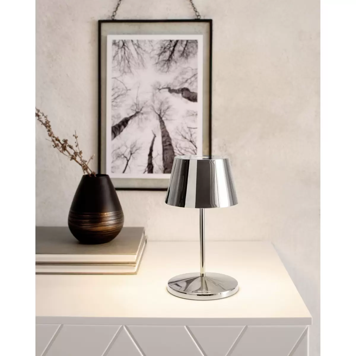 Tischleuchte VilleroyBoch SEOUL 2.0 CHROM Silber