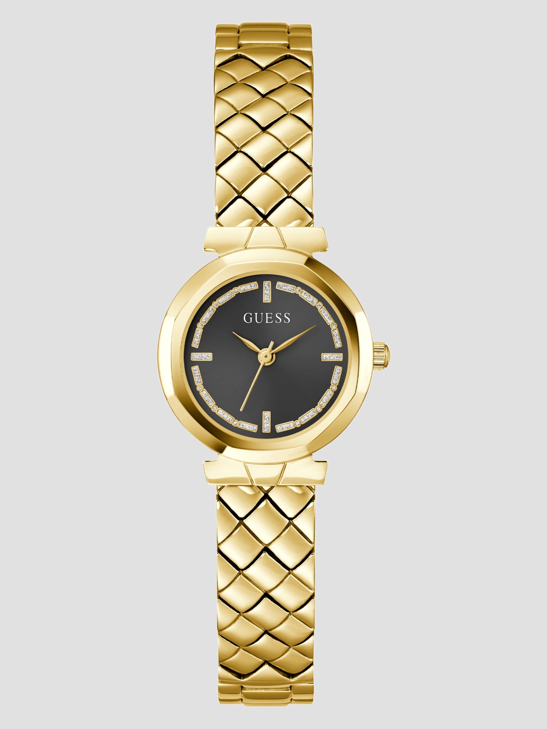 Relógio analógico dourado