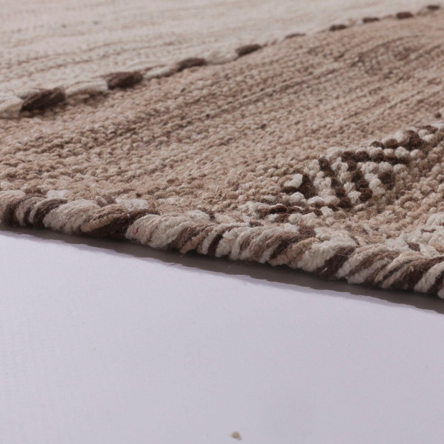 Paco Home Teppich »Kilim 217« rechteckig 12 mm Höhe handgewebter Wendeteppich, reine Baumwolle, gestreift, Wohnzimmer