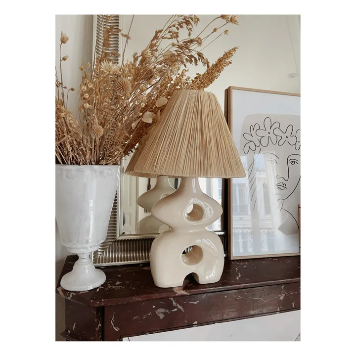 Beldy Lampe à poser en céramique Uranie | Blanc
