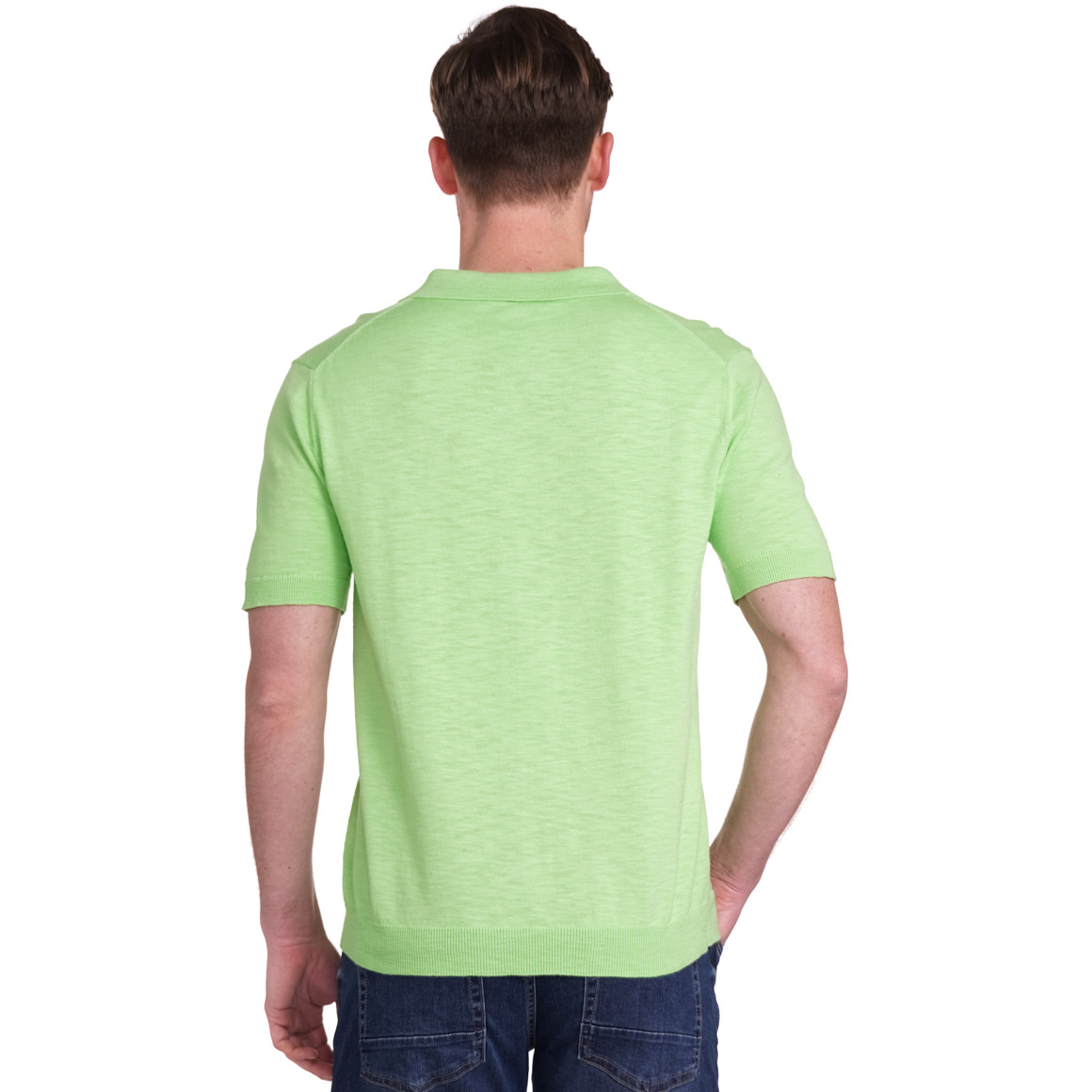 VanVaan Herren Strick-Poloshirt aus Baumwolle hellgrün
