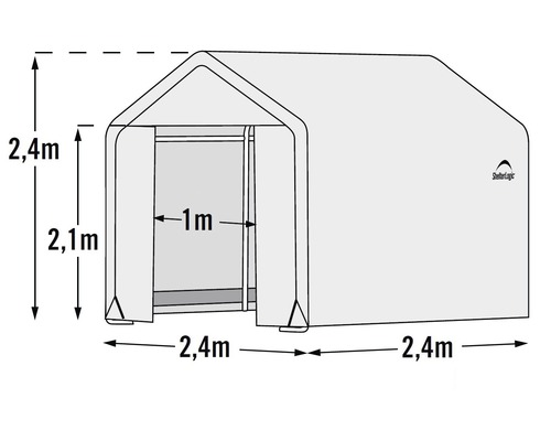 ShelterLogistic 240x240 cm witte foliekas