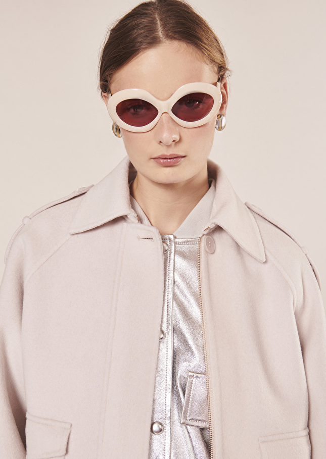 Blouson Bettyécru en laine double face