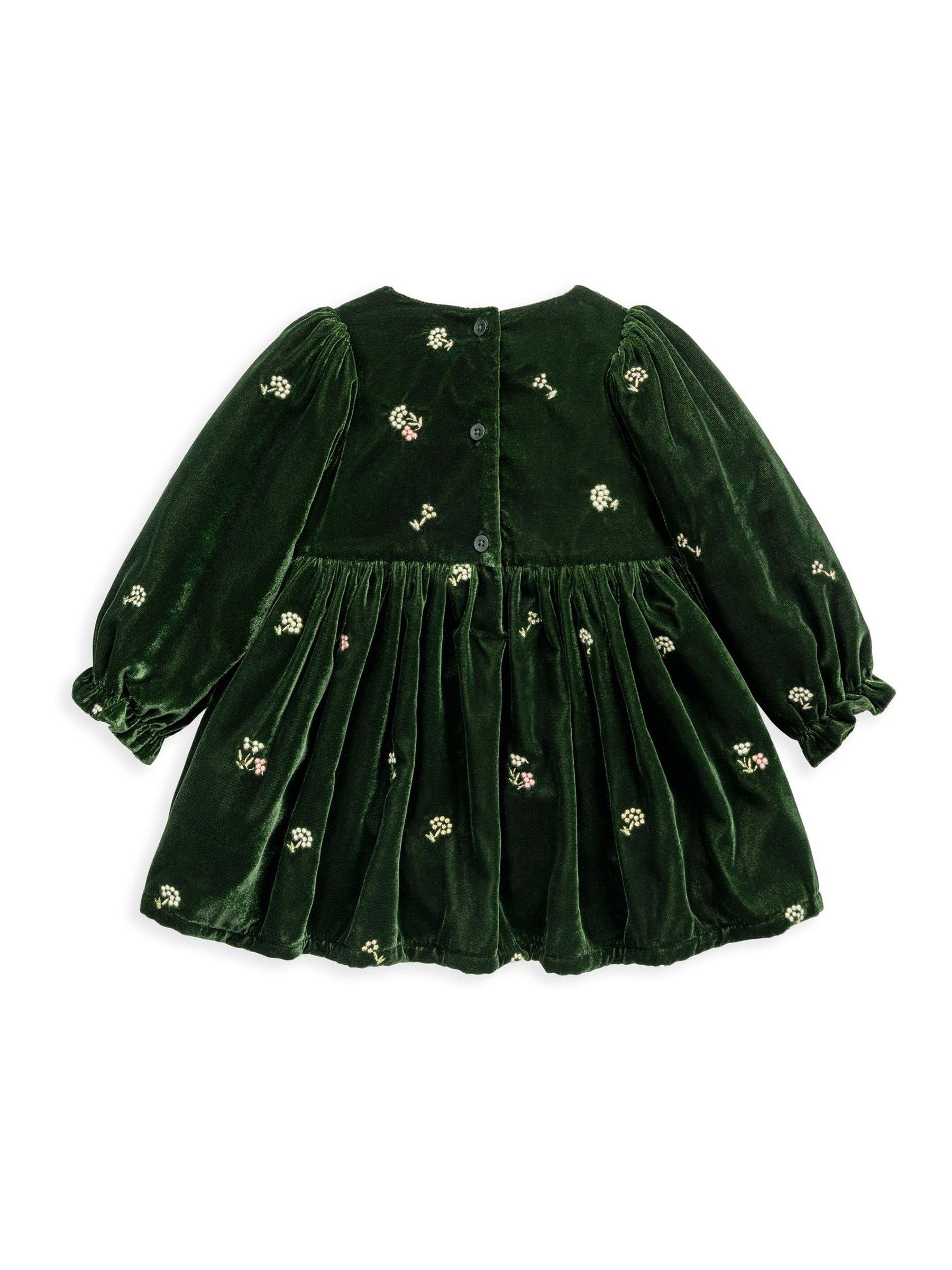 Mamas & Papas Embroidered Velvet Dress