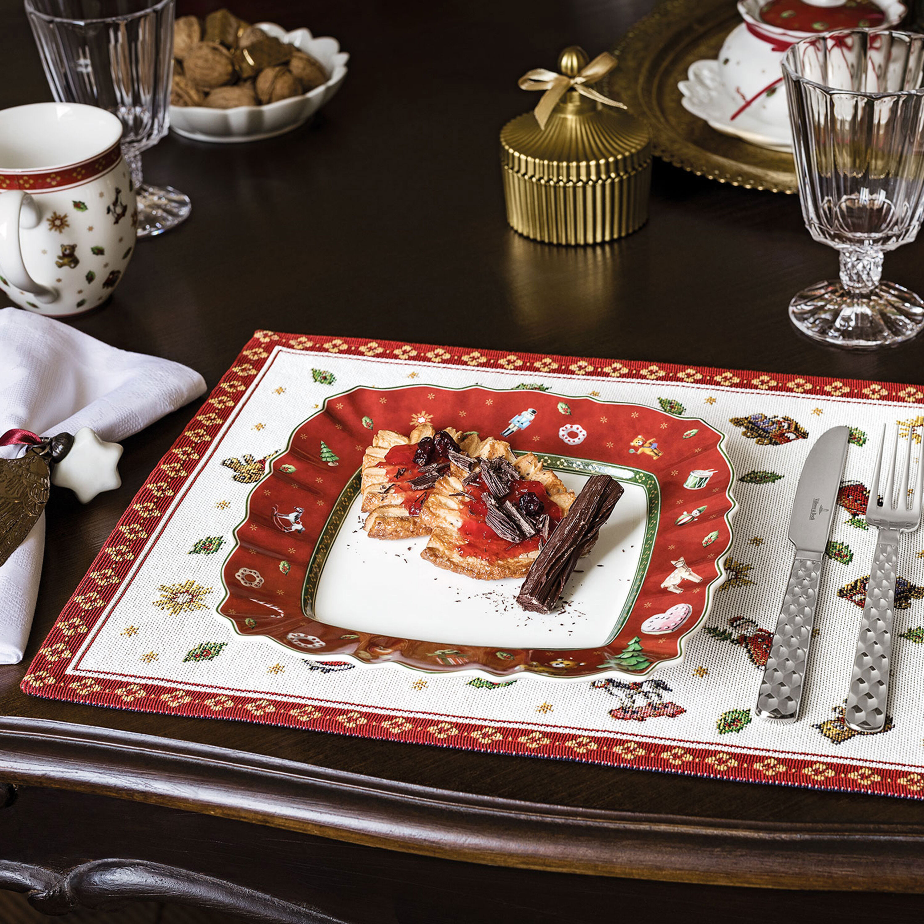 Toy's Delight Placemat Red, 18.9'' x 12.6'' x 0.1''