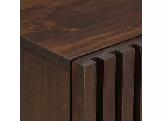 Armoire de salle de bain marron 38x34x58cm bois massif manguier