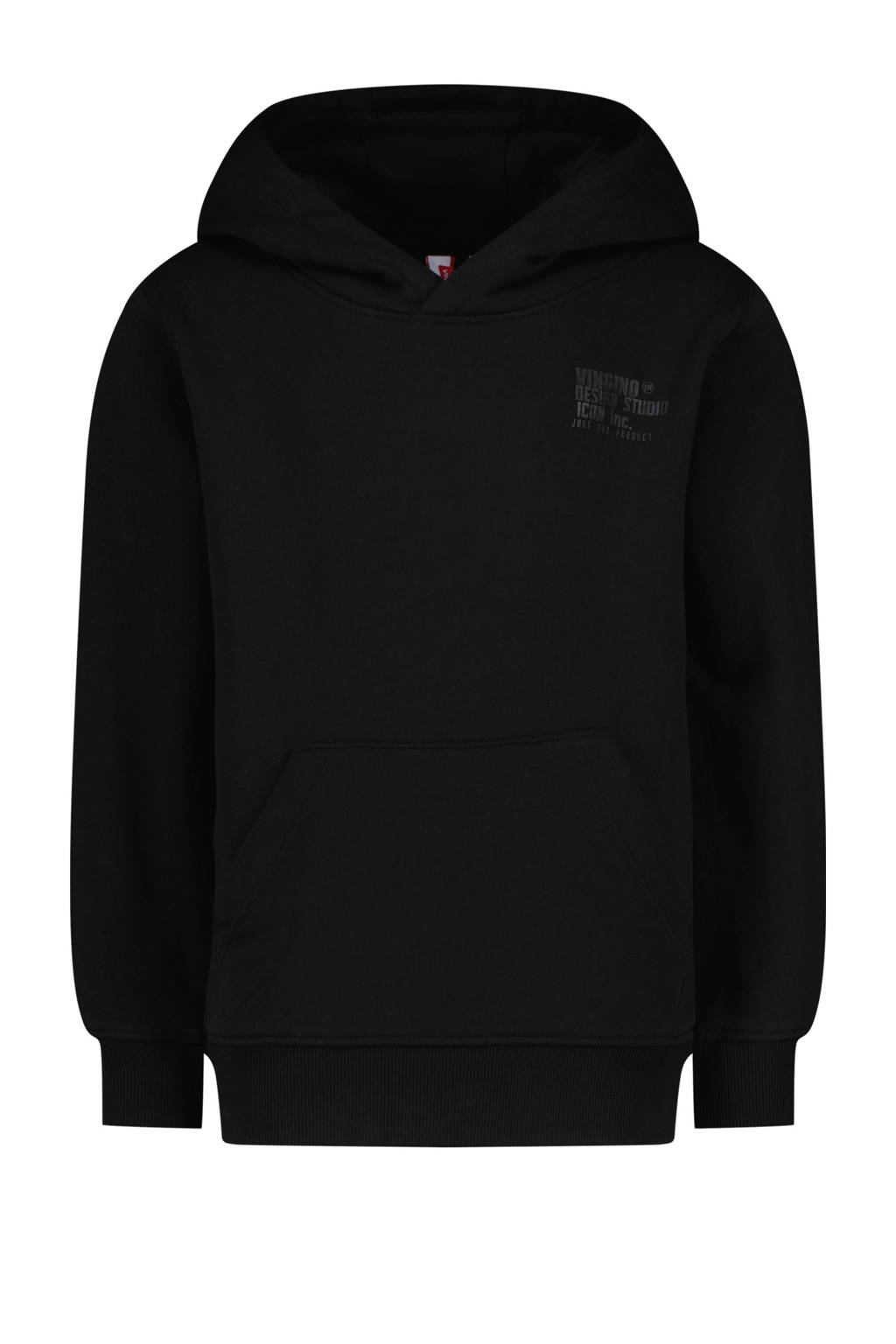 Vingino hoodie Nidio met backprint zwart