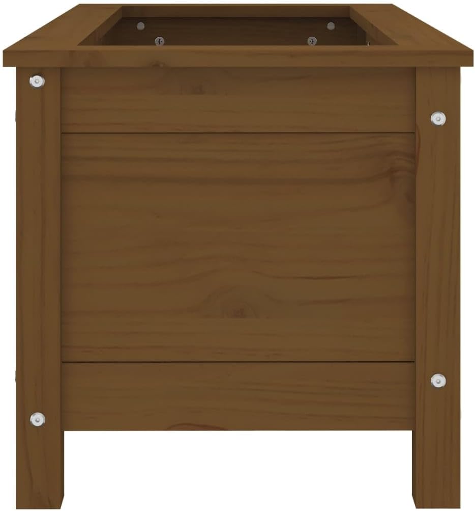 Hochbeet Balkon 82,5×40×39 cm Kiefernholz Honigbraun, Kräuter/Gemüse Beet, rostfrei & wetterfest