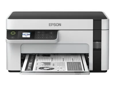 Epson EcoTank ET-M2120 - Multifunktionsprinter - S/H - blækprinter - A4/Legal (medie) - op til 15 spm (udskriver) - 150 ark - USB, Wi-Fi - hvid