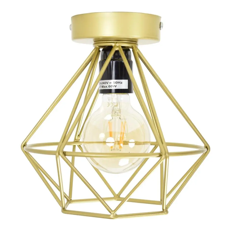 Urban Interiors plafondlamp Wire - 1 lichts - 22 x19 cm - goud